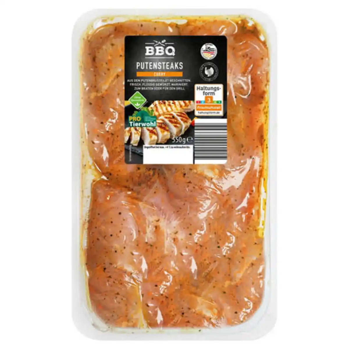 Bild 1 von BBQ Putensteak mariniert 550 g, Curry