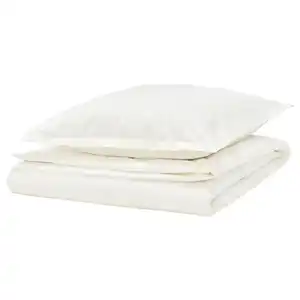 HAMPFLOCKEL Bettwäsche-Set, 2-teilig, weiß, 140x200/80x80 cm