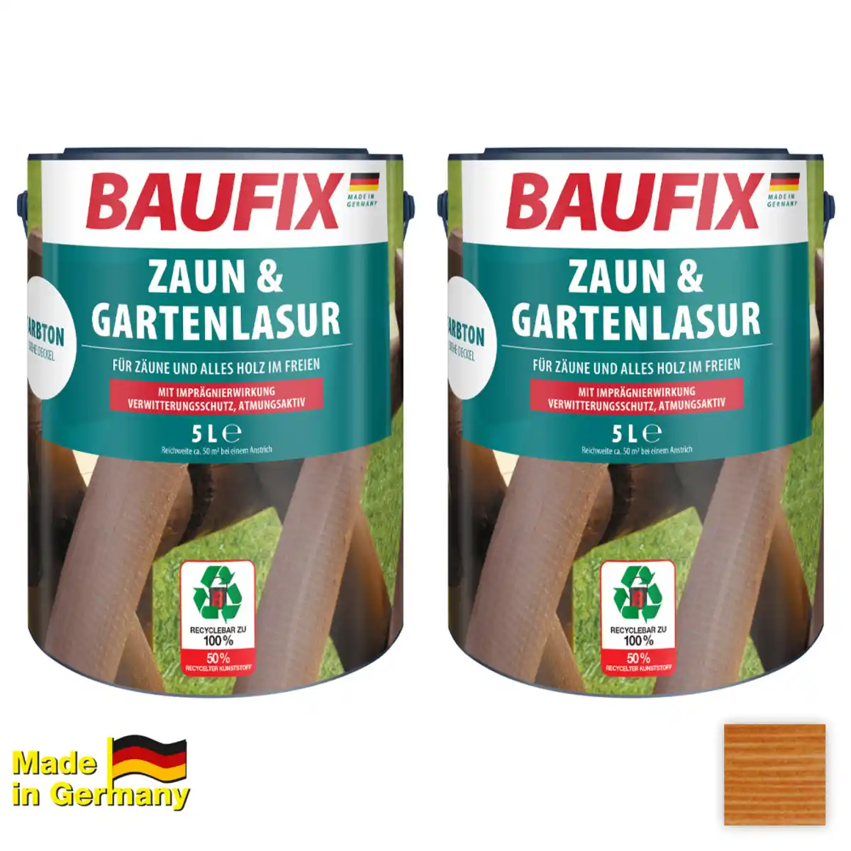 Bild 1 von Zaun- und Gartenlasur, Teak - 2er-Set