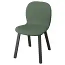 Bild 1 von SKÅLSTA Stuhl, Knäbäck graugrün/profiliertes Metall/schwarzgrau