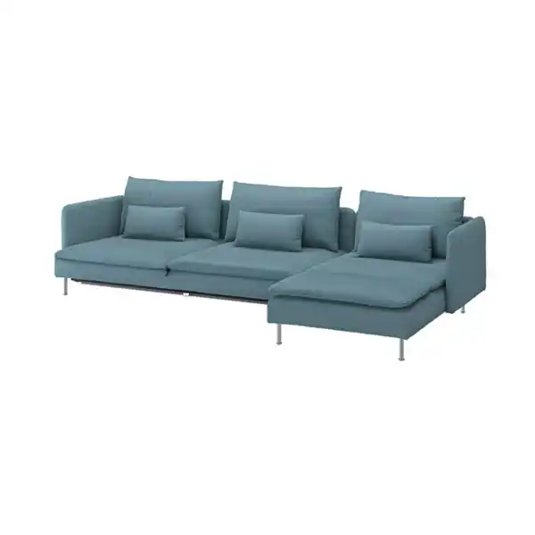 Bild 3 von SÖDERHAMN 4er-Bettsofa, mit Récamiere/Fridtuna dunkel graublau