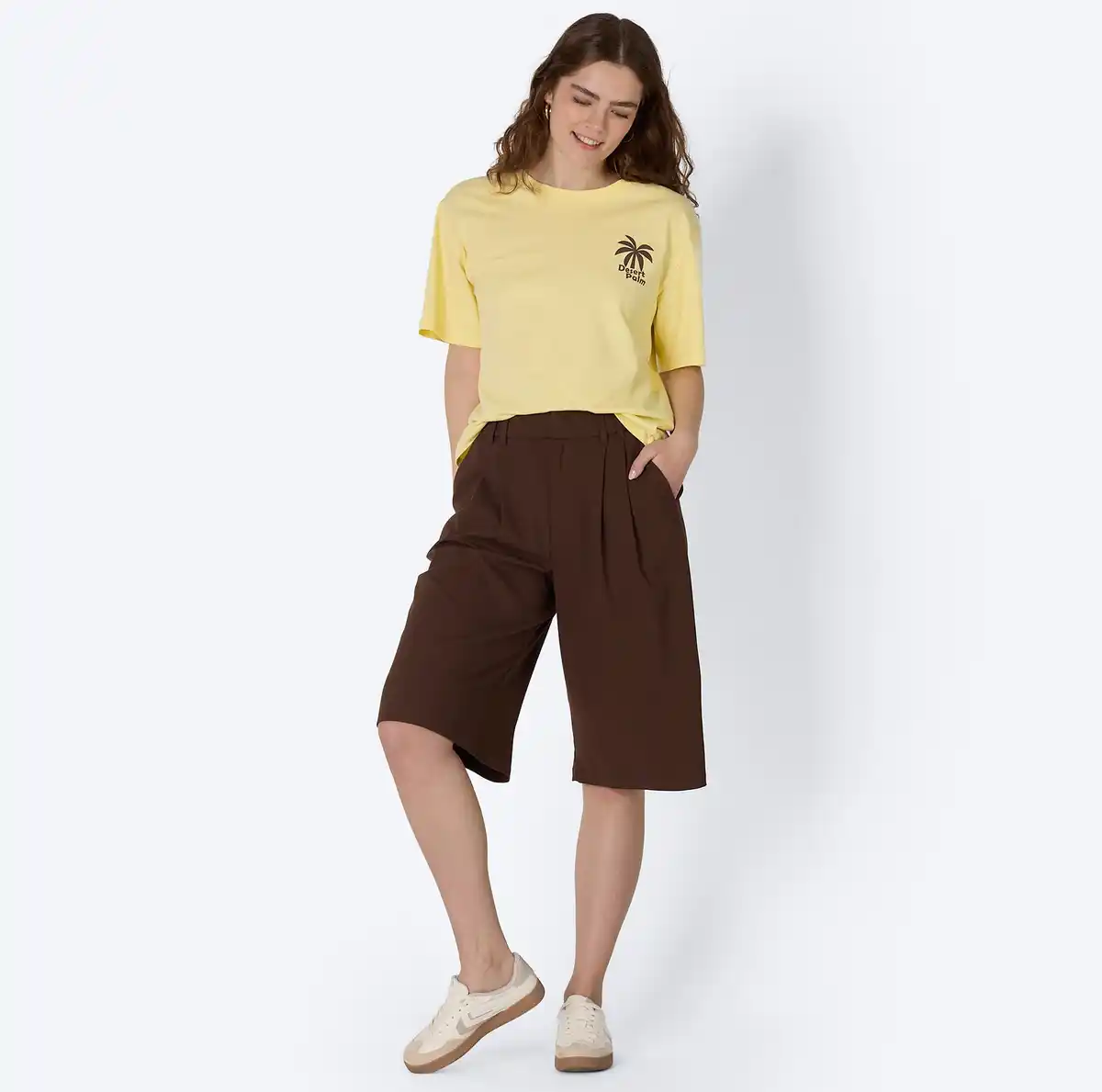 Bild 1 von Damen-Bermuda-Shorts mit Bundfalten