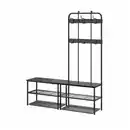 Bild 1 von NIPÅSEN / BAGGMUCK Flur-Set, 4-tlg., schwarz/grau