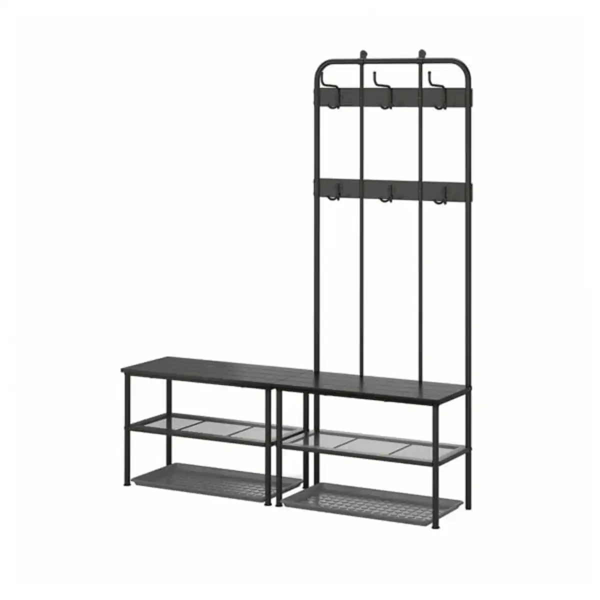 Bild 1 von NIPÅSEN / BAGGMUCK Flur-Set, 4-tlg., schwarz/grau
