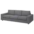 Bild 1 von VIMLE 3er-Bettsofa, mit breiten Armlehnen/Lejde grau/schwarz