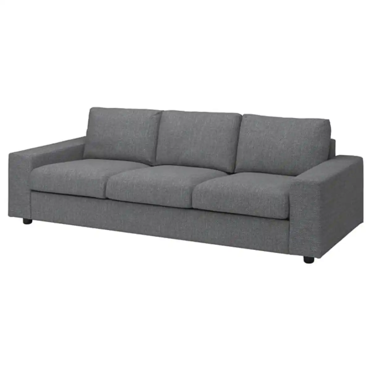 Bild 1 von VIMLE 3er-Bettsofa, mit breiten Armlehnen/Lejde grau/schwarz