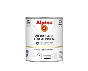 Alpina Weißlack für Außen 750 ml weiß seidenmatt