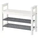 Bild 1 von HEMNES Bank mit Schuhablage, weiß, 85x32x65 cm