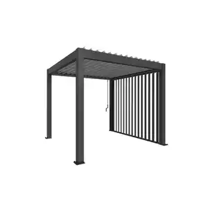 Biohort Lamellenseitenwand Gr. 3 m dunkelgrau-metallic 235 x 10 x 272 cm