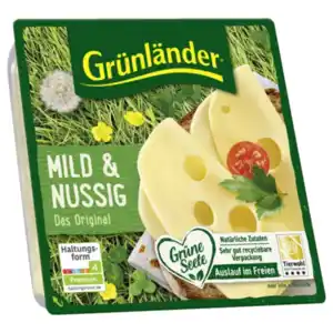 Grünländer oder Hochland Sandwich-Scheiben, Schnitt- oder Schmelzkäse in Scheiben