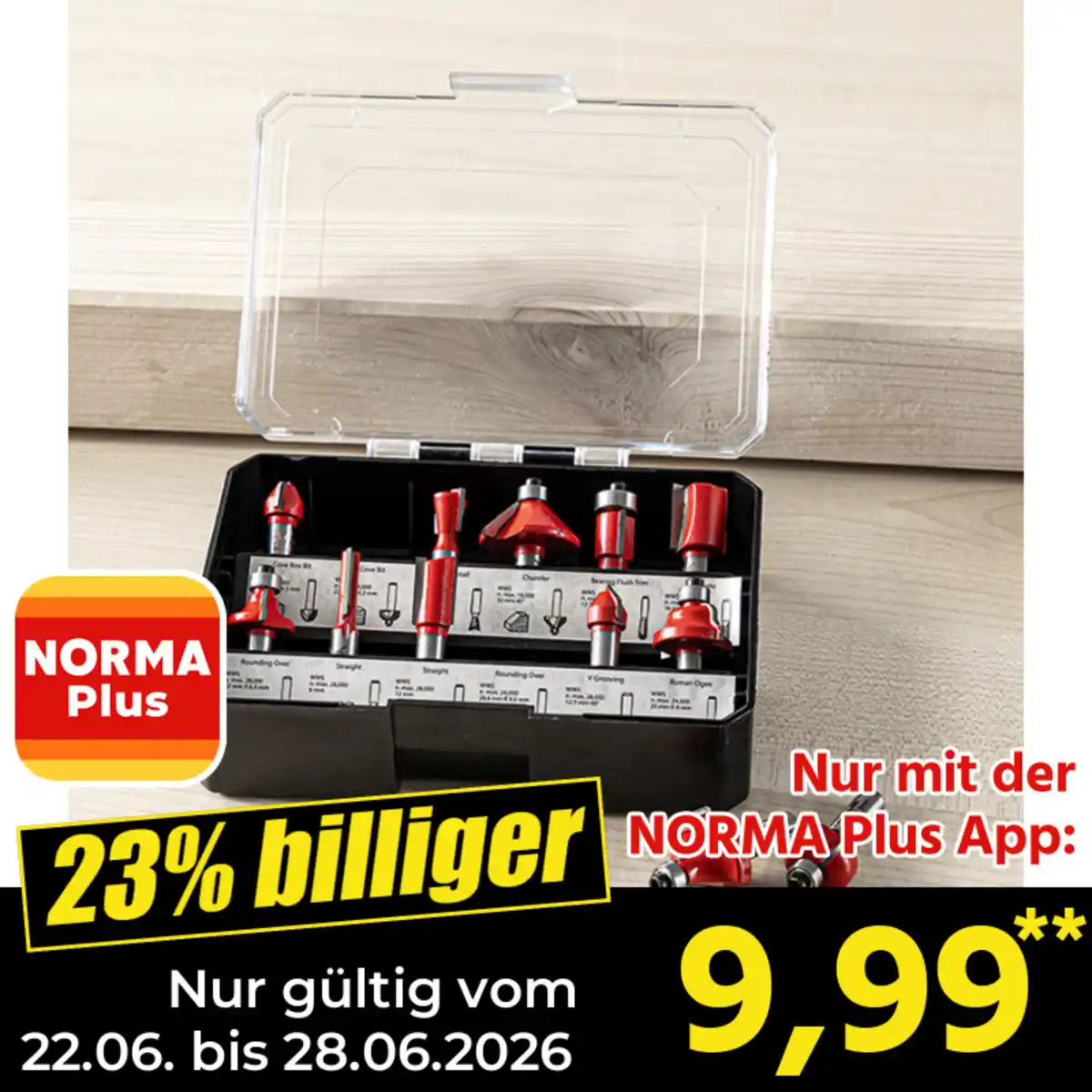 Bild 1 von Kraft Werkzeuge Fräsbit-Set 12-tlg.