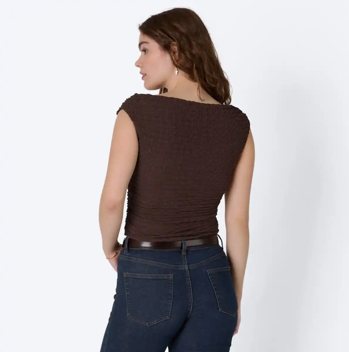Bild 4 von Damen-T-Shirt mit Crepe-Struktur