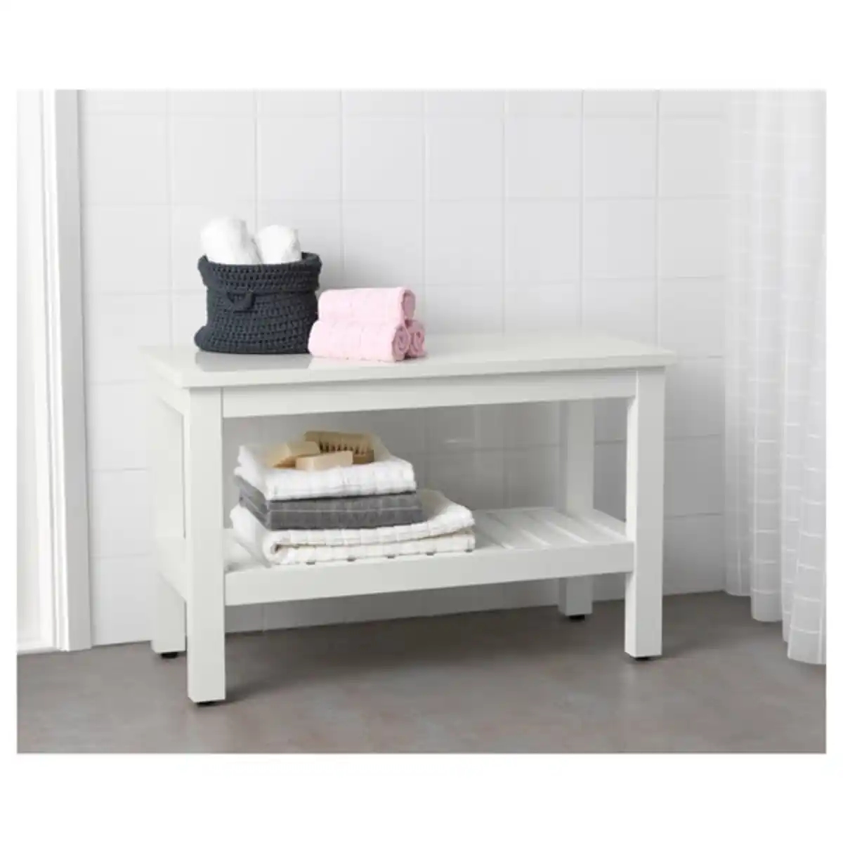 Bild 2 von HEMNES Bank, weiß, 83 cm