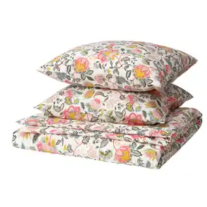 DAGGSALVIA Bettwäsche-Set, 3-teilig, bunt/Blumenmuster, 240x220/80x80 cm