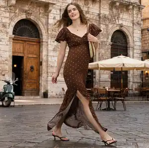 Damen-Kleid mit V-Ausschnitt