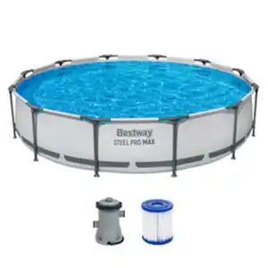 BESTWAY Rundpool »Steel Pro Max™«, grau, ØxH: 366 x 76 cm