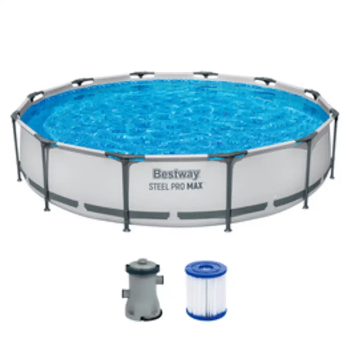 Bild 1 von BESTWAY Rundpool »Steel Pro Max™«, grau, ØxH: 366 x 76 cm