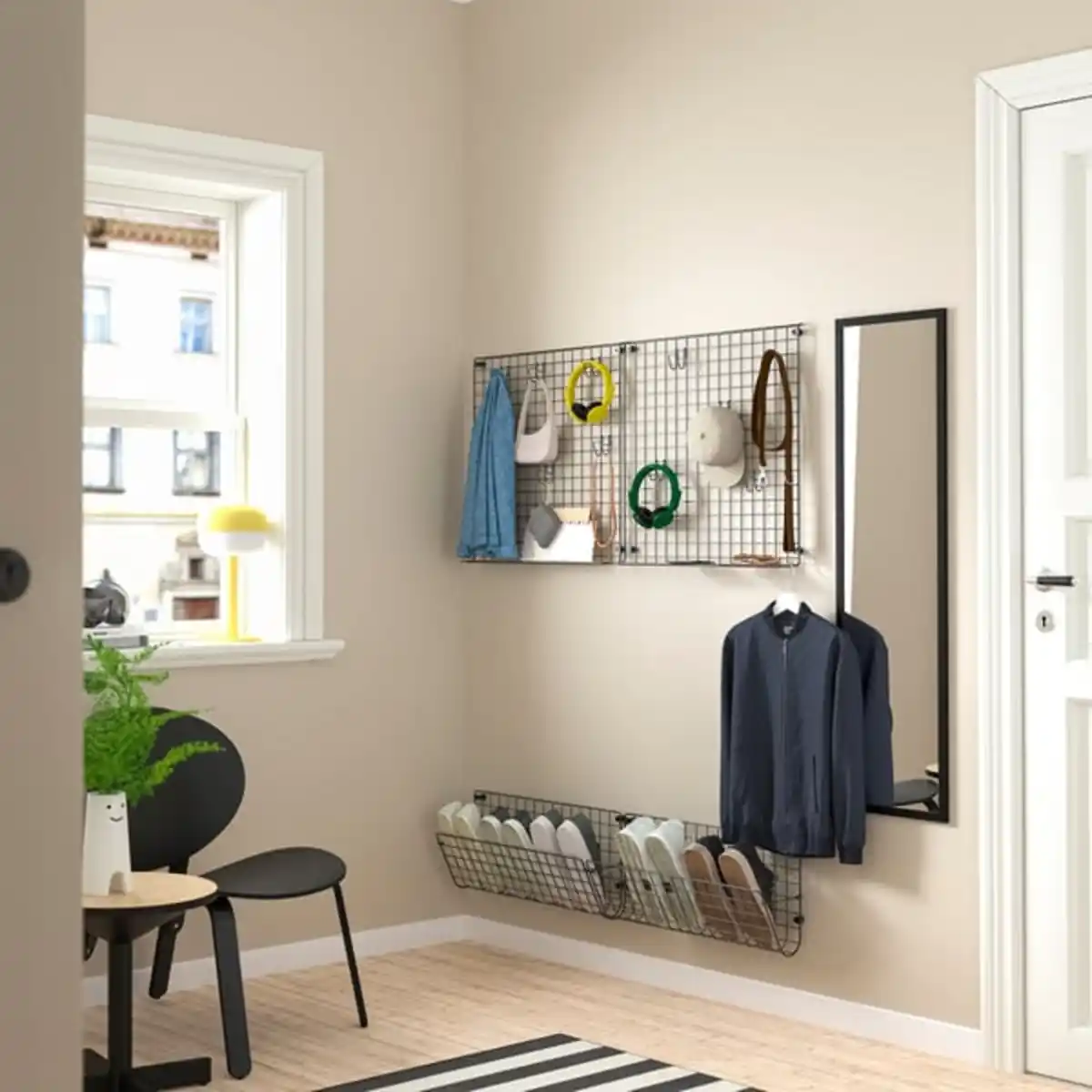 Bild 2 von GREJIG Flur-Set, 4-tlg., grau