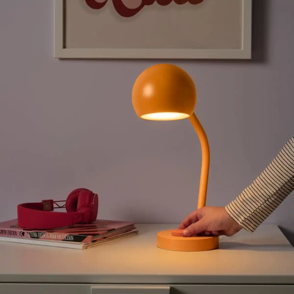Bild 4 von KORVSNÖRE Schreibtischleuchte, LED, dimmbar/orange