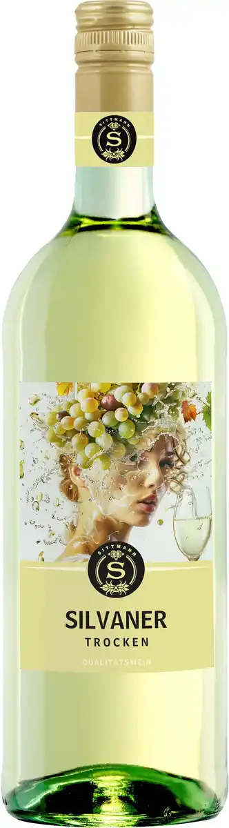 Bild 1 von Sittmann Weißwein Silvaner trocken 1,0l