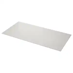 LOCKEBO Maßarbeitsplatte, helles Graubeige marmoriert/Glaskomposit, 1 m²x2.0 cm