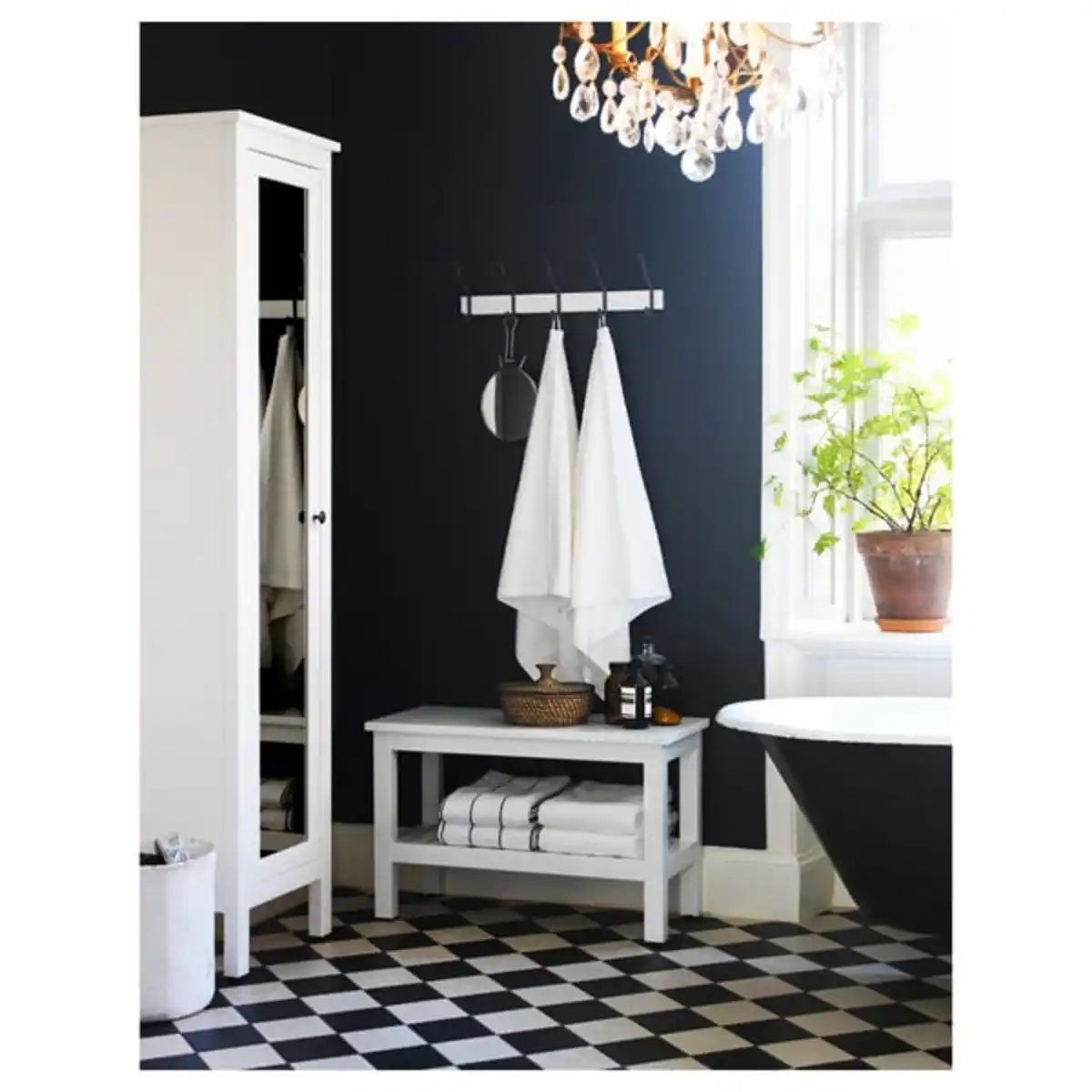 Bild 3 von HEMNES Bank, weiß, 83 cm