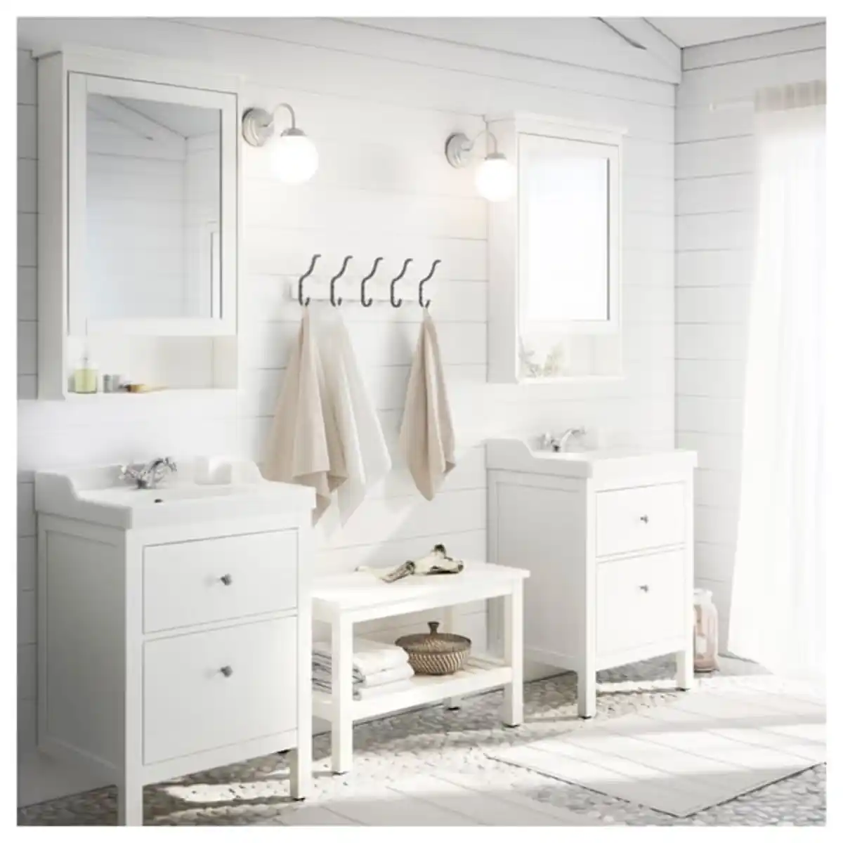 Bild 4 von HEMNES Bank, weiß, 83 cm