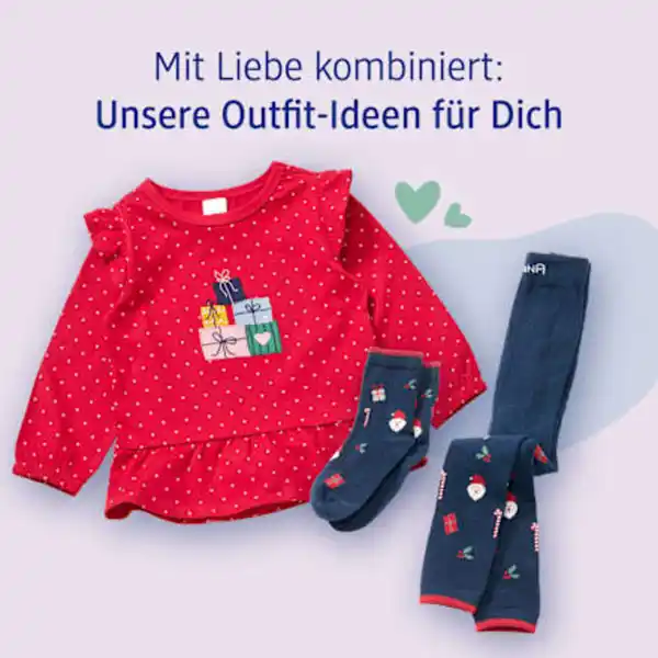 Bild 2 von ALANA Tunika mit Geschenk-Applikation & Punkte-Muster, rot, Gr. 116, 1 St