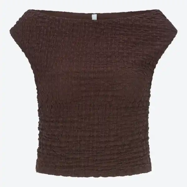 Bild 2 von Damen-T-Shirt mit Crepe-Struktur