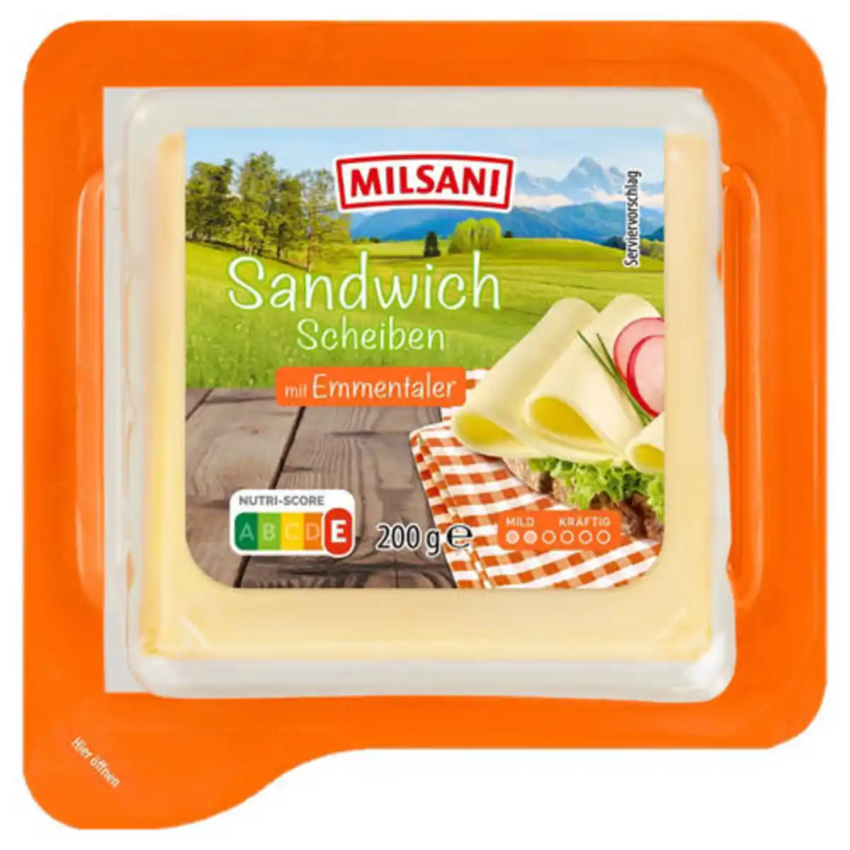 Bild 1 von MILSANI Sandwichscheiben, Emmentaler 200 g