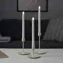 Bild 2 von FULLTALIG Kerzenständer 3er-Set, hellgrau/beige