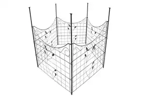 Metall-Gartenzaun, M8, pulverbeschichtet, ca. 77 x 64 cm - Anthrazit