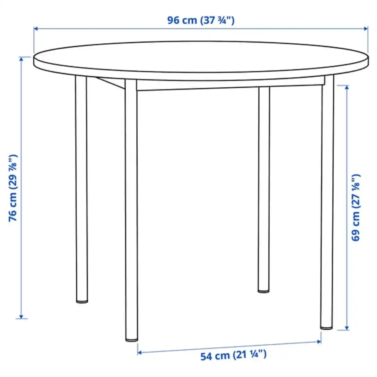 Bild 4 von IKEA PS 2026 / HÖGVED Tisch und 4 Stühle, grün/Kiefer, 96 cm