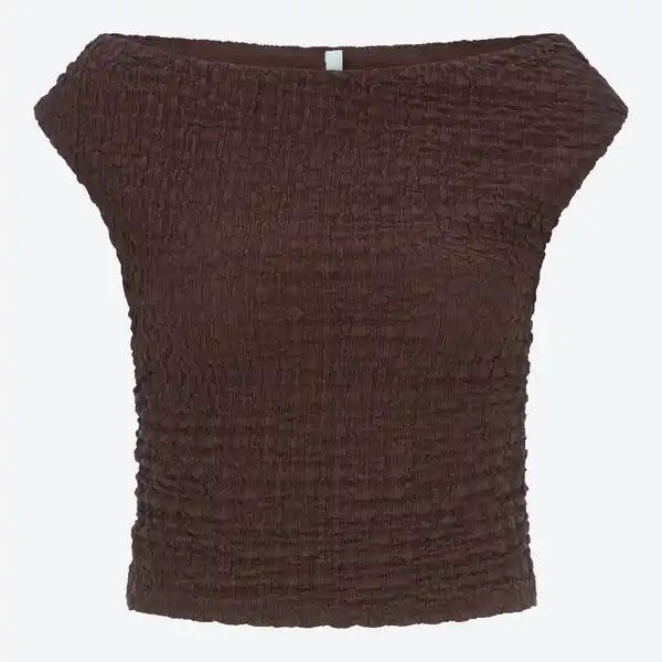 Bild 3 von Damen-T-Shirt mit Crepe-Struktur