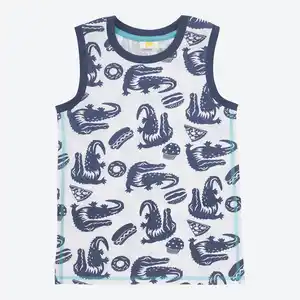 Kinder-Jungen-Top mit Krokodil-Motiven