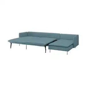 SÖDERHAMN 4er-Bettsofa, mit Récamiere/Fridtuna dunkel graublau