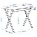 Bild 3 von BOLLPOJKE / BLECKBERGET Schreibtisch und Stuhl, weiß/orangebraun
