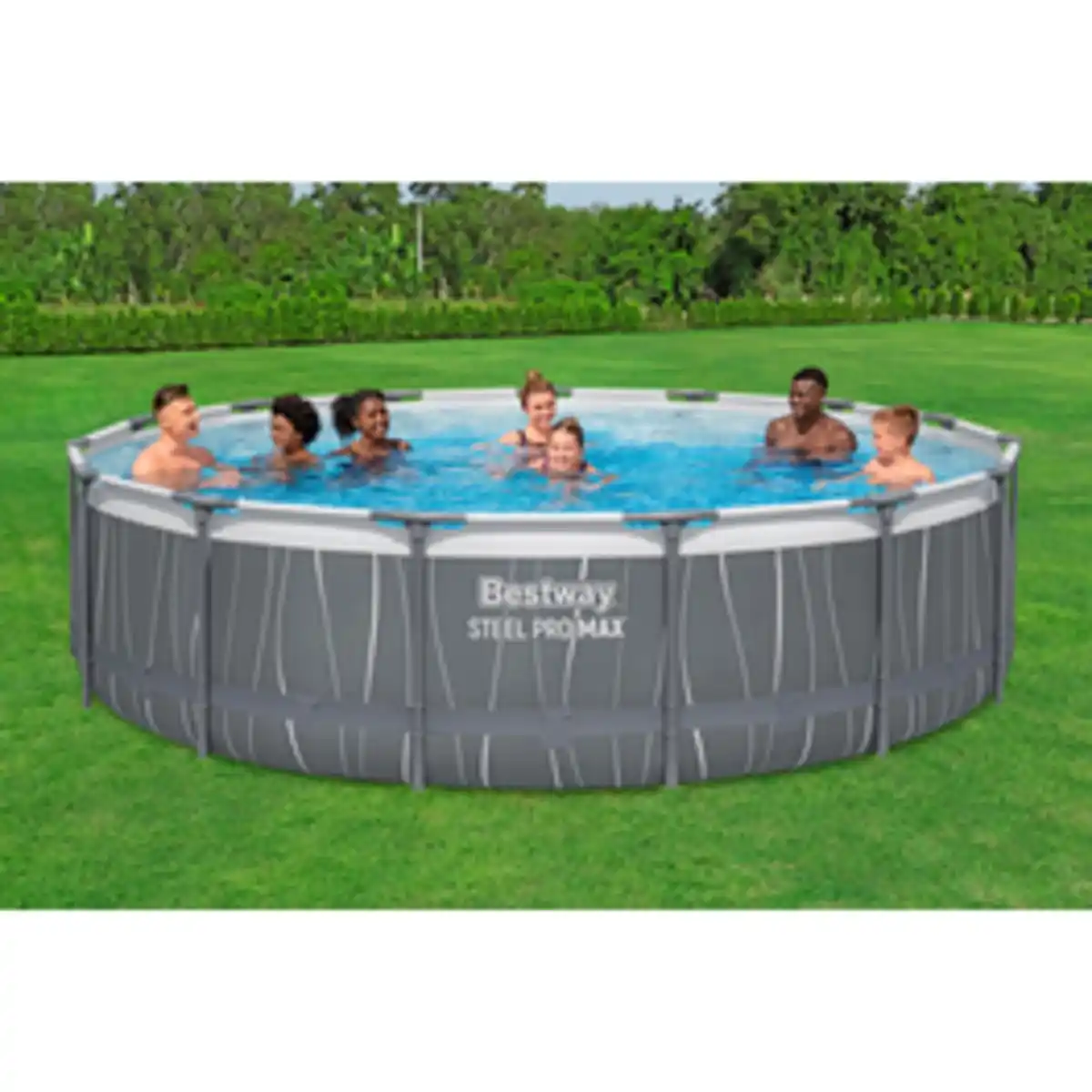 Bild 4 von BESTWAY Pool, Komplett-Set mit Filterpumpe Ø 457 x 107 cm, LED-Design, rund