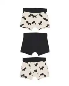 Takkie und Siepie Kinder-Boxershorts – 3 Stück schwarz/weiß