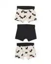 Bild 1 von Takkie und Siepie Kinder-Boxershorts – 3 Stück schwarz/weiß