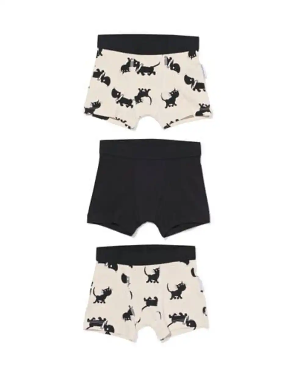 Bild 1 von Takkie und Siepie Kinder-Boxershorts – 3 Stück schwarz/weiß