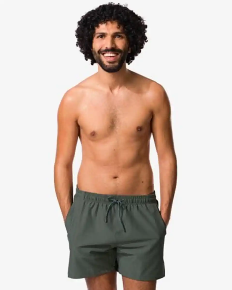 Bild 1 von Herrenbadehose Pieter, Seersucker dunkelgrün