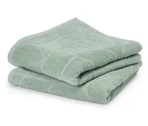 2 Jacquard-Handtücher, salbei