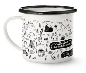Emaille-Kaffeebecher Adventure, 380 ml