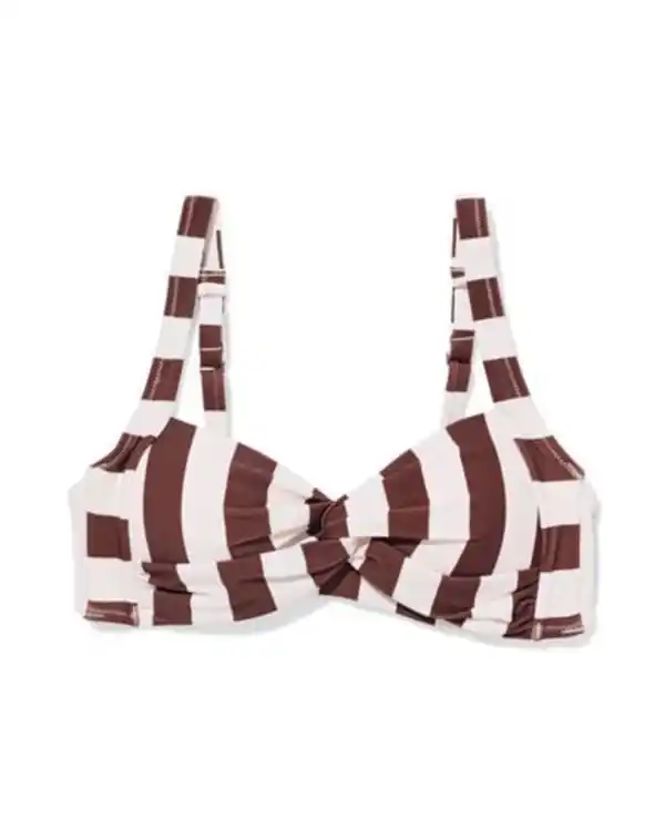 Bild 2 von Damen-Bikinioberteil Anette mit Blockstreifen braun