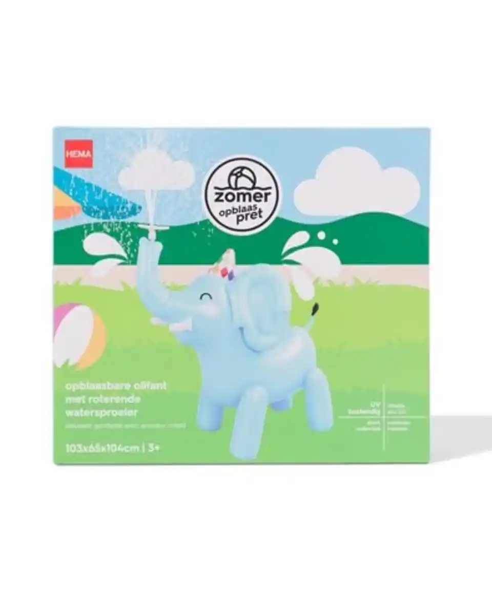 Bild 4 von Aufblasbarer Elefant mit rotierendem Wassersprinkler 103 × 65 × 104 cm