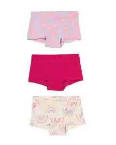Kinder-Boxershorts Regenbogen – 3 Stück bunt