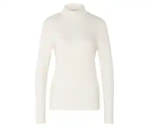 Blusenshirt mit Stehkragen, cremeweiß