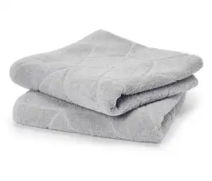 2 Jacquard-Handtücher, grau