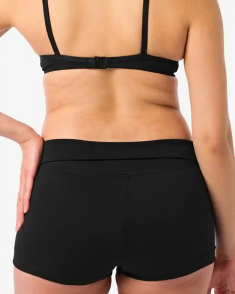 Bild 4 von Damen Bikinishorts mit Umschlagbund schwarz
